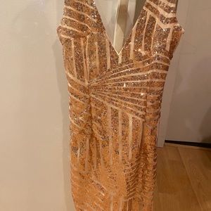 Gold sequin dress
